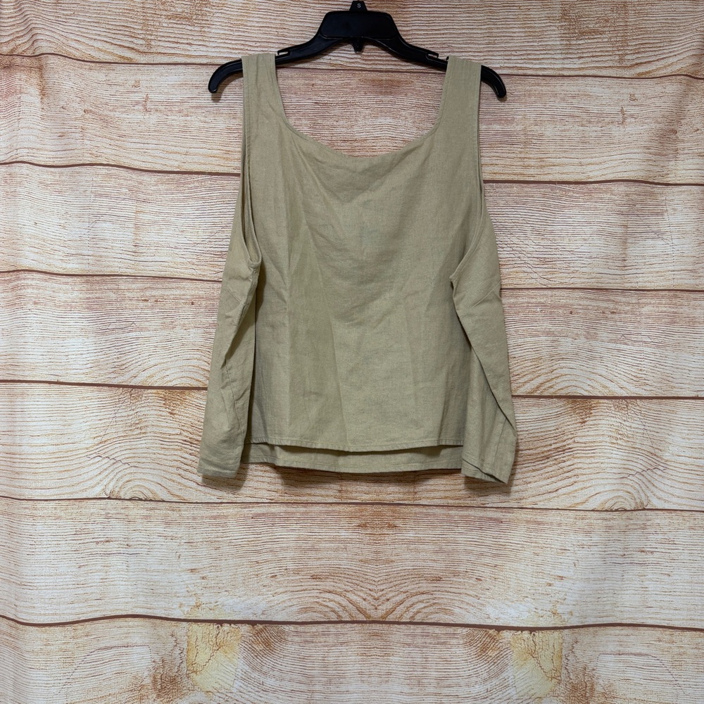 Express Linen Tank Top Cream‎ Size XL or XXL - Picture 10 of 11